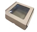 Pudełko 200x200x100mm okienko F427 dekoracyjne ozdobne pcv fefco